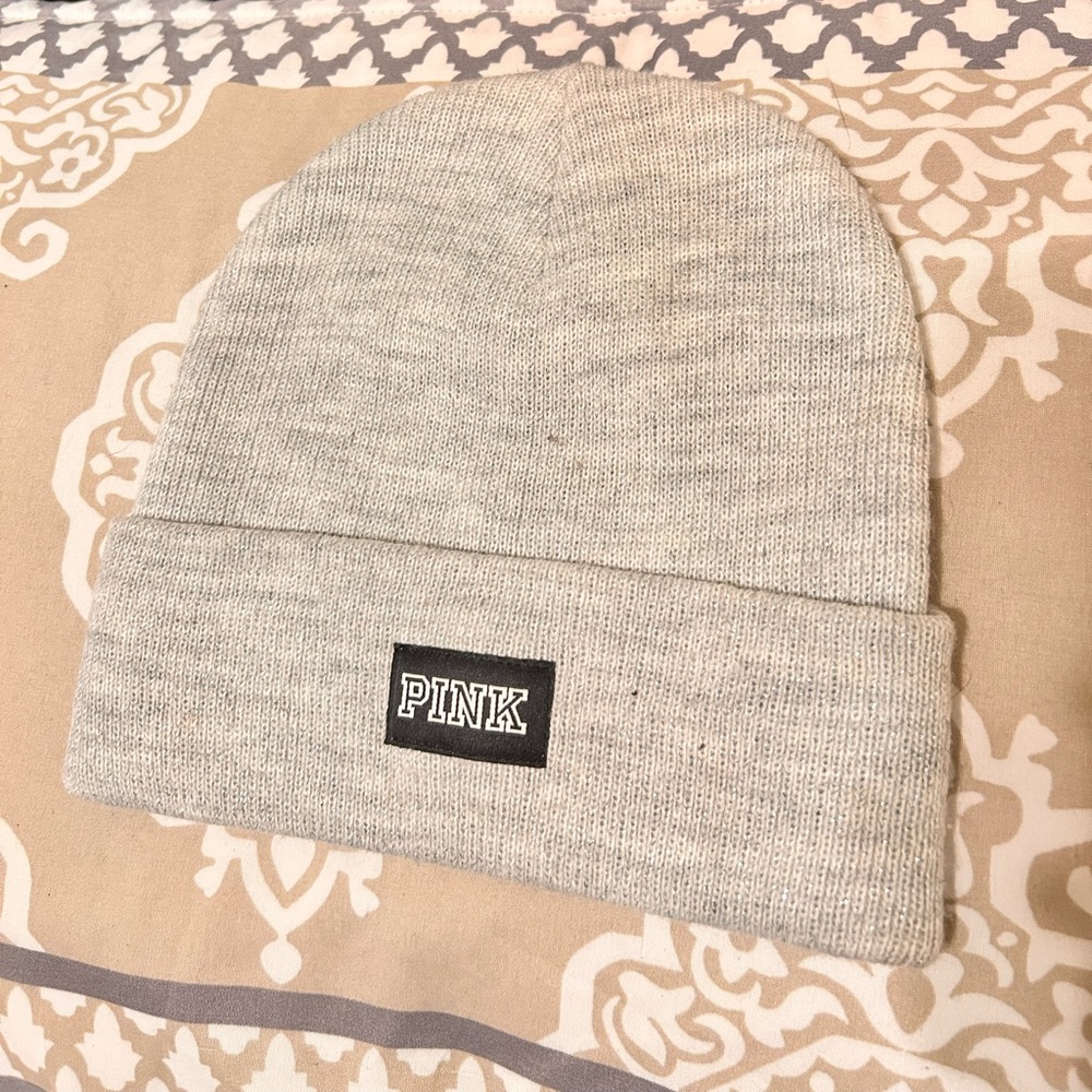 Pink (victoria secret) beanie